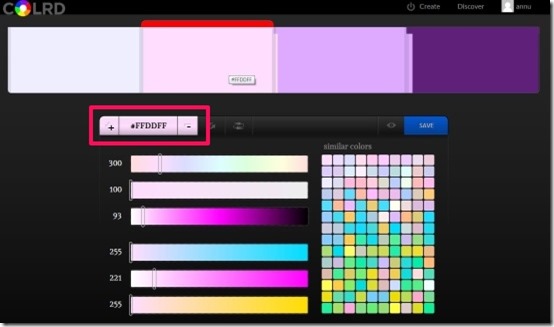 Image DNA palette