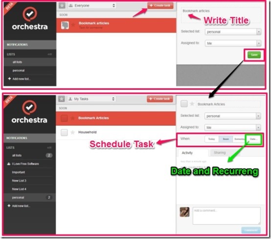 Orchestra To-do create task