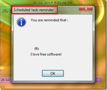 Sticky Agenda- scheduled task reminder