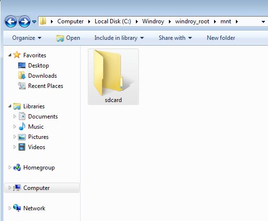 Windroy folder open