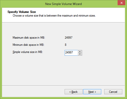 simple volume wizard