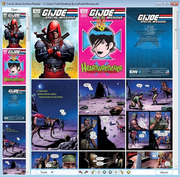 Comic Book Archive Reader default window