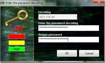 Encoding Decoding- enter password for decoding encrypted file