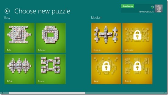 Microsoft Mahjong- choosing game puzzle
