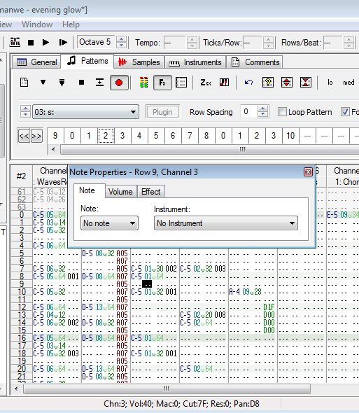 OpenMPT direct editing