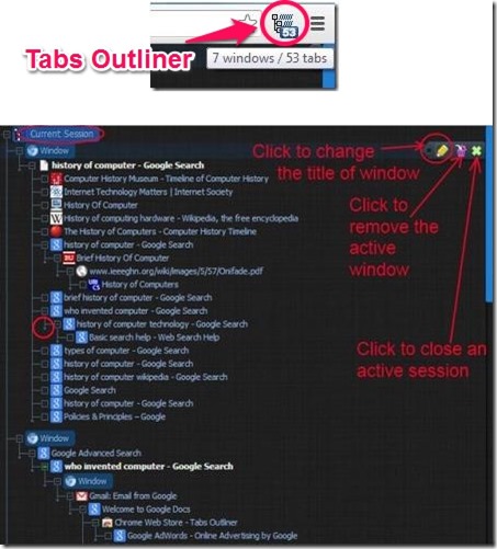 Tabs Outliner