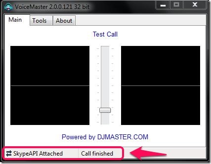 VoiceMaster call finished