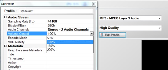 Free FLV To MP3 Converter- edit output profile