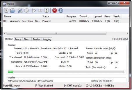 Halite BitTorrent Client