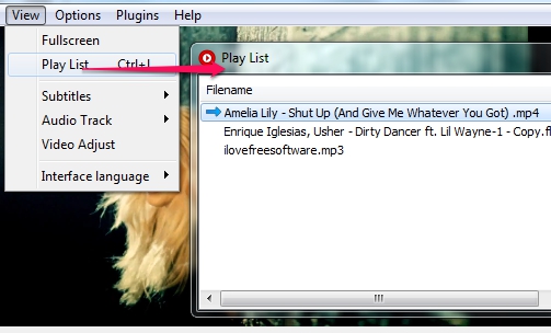 ROX Player- Play List option