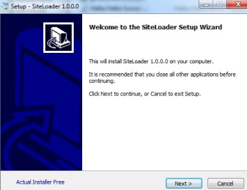 SiteLoader- setup wizard
