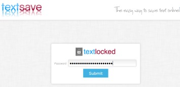 textsave- password protect text