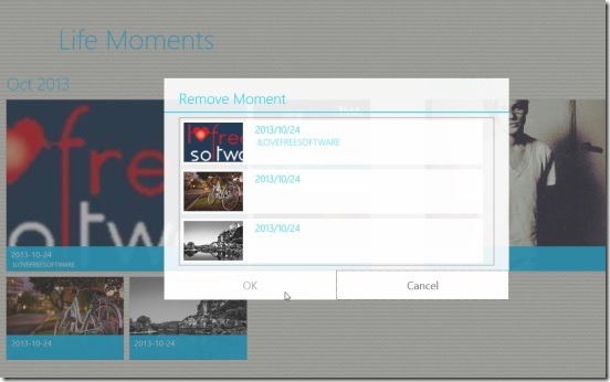 Life Moments - deleting moments