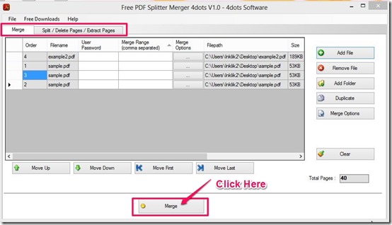 PDF Splitter Merger-PDF merger-interface