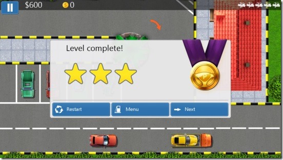 Parking Mania - level result