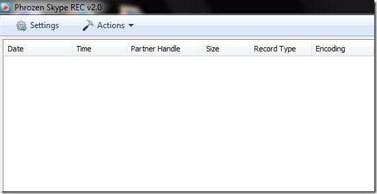 Phrozen Skype REC-record skype calls-interface