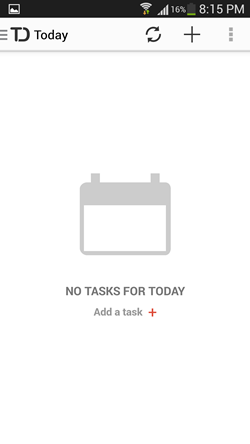 create task screen