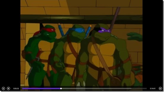 Watch Teenage Mutant Ninja Turtles - playback screen