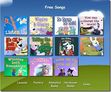 We Do Listen-kids app-songs menu