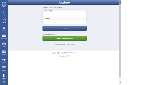 facebook login