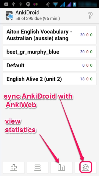 AnkiDroid- interface