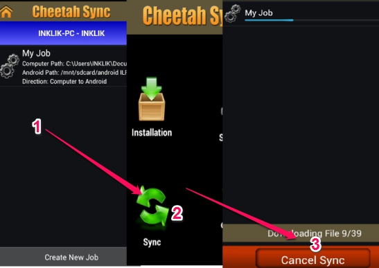 Cheetah Sync- start sync