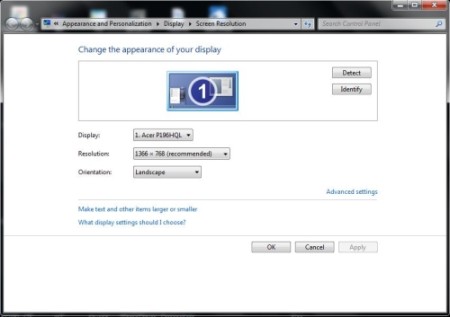 Control Panel Command - Display Properties