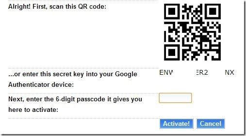 Dreamhost Authentication QR Code