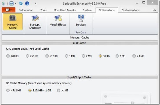 Enhancemy8 - memory cache