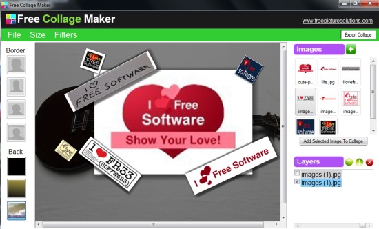 Free Collage Maker- interface