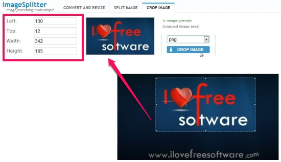 Imagesplitter - Crop Image