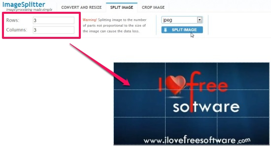 Imagesplitter - Split Image