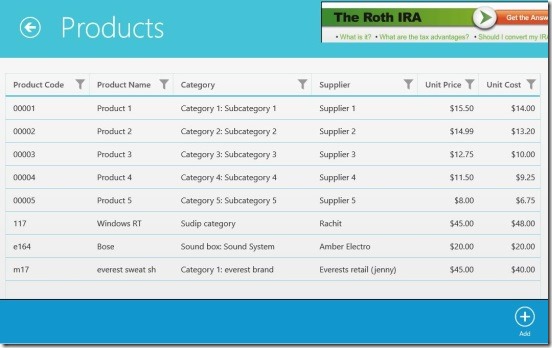 Simple Inventory Control - products