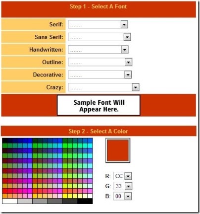 3dTextMaker interface