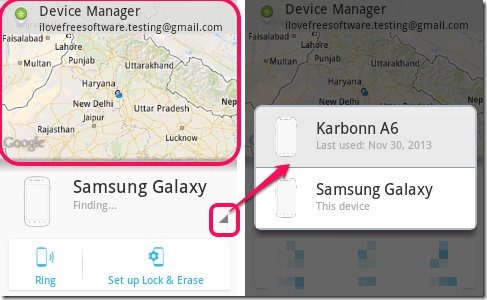 Android Device Manager devices