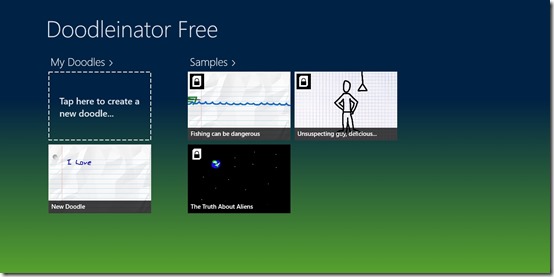 Doodleinator Free- Main screen