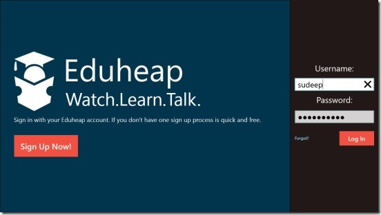 Eduheap - logging into Eduheap