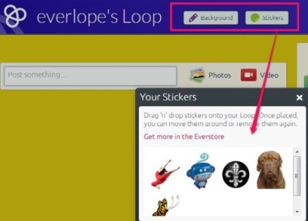 Everloop-social network for kids-add stickers