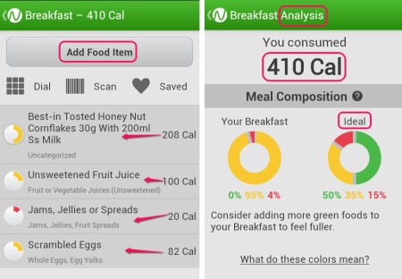 Noom food logger