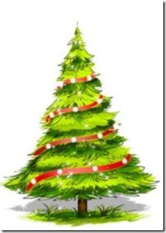 Painted Christmas tree