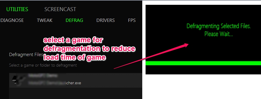 Razer Game Booster- defrag tool