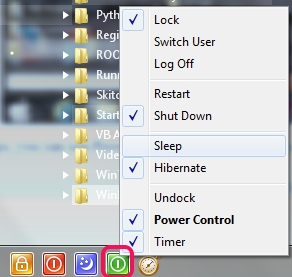 Start Menu X- power options