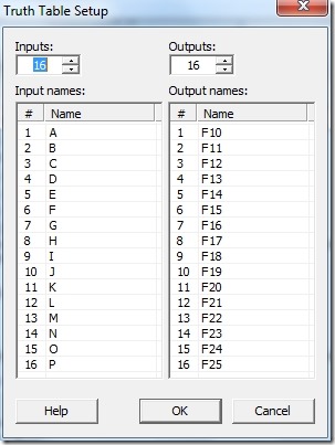 Logic Friday - Truth Table 