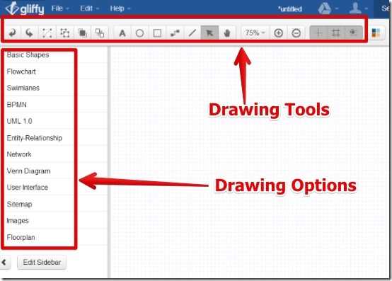 Gliffy - User Interface