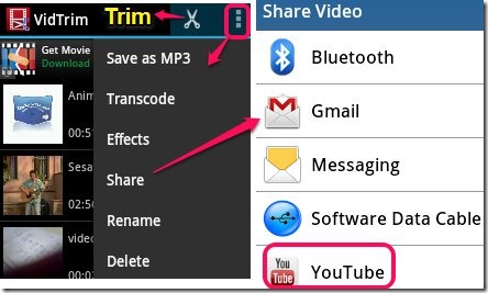 Vide Trim features