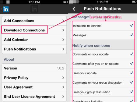 Getting Push Notifications