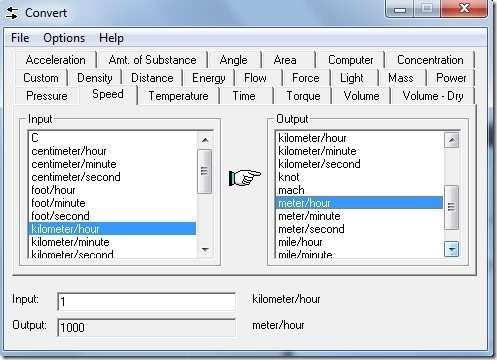 Convert unit conversion