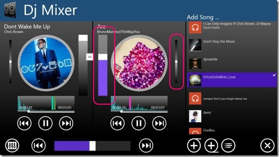 Dj Mixer - tempo controller and fade controller