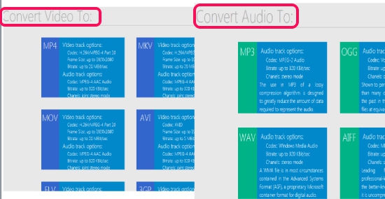 HDconvert.com- select an option