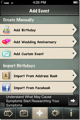 Adding Birthday Reminder